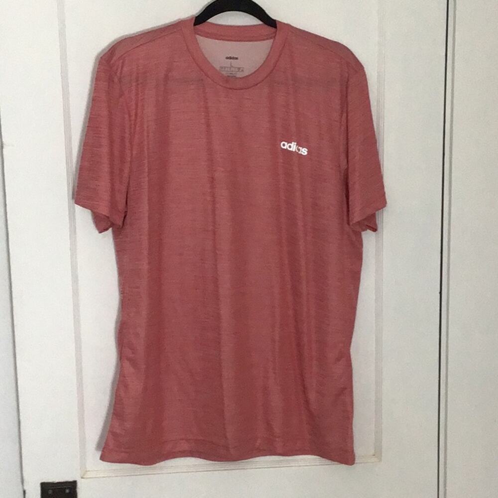Adidas climalite heathered red athletic t-shirt large